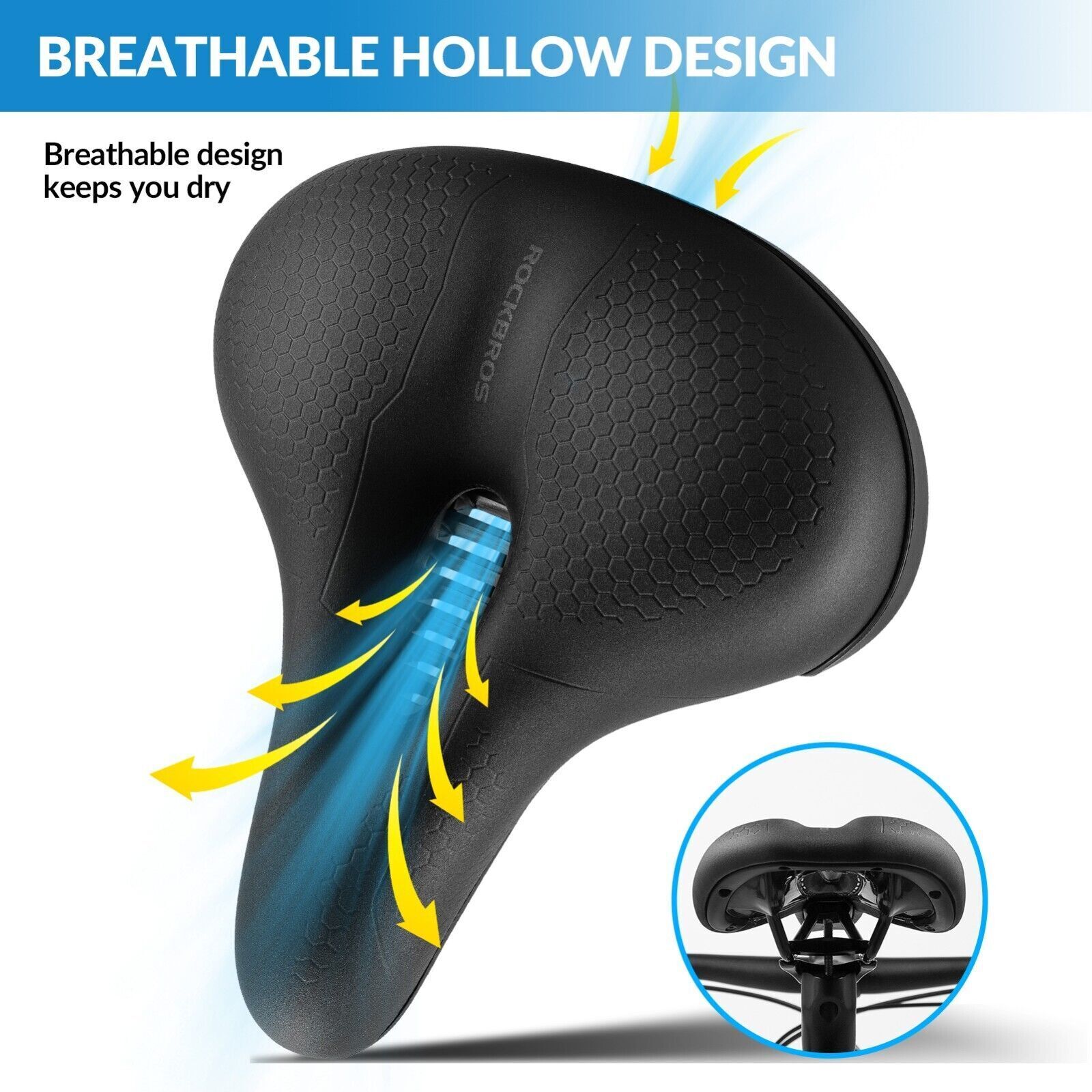 fahrradsattel bequem machen ROCKBROS Fahrrad Sattel Fahrradsattel Fahrradsitz Memory Foam Bequem E – futurebikeshop.de