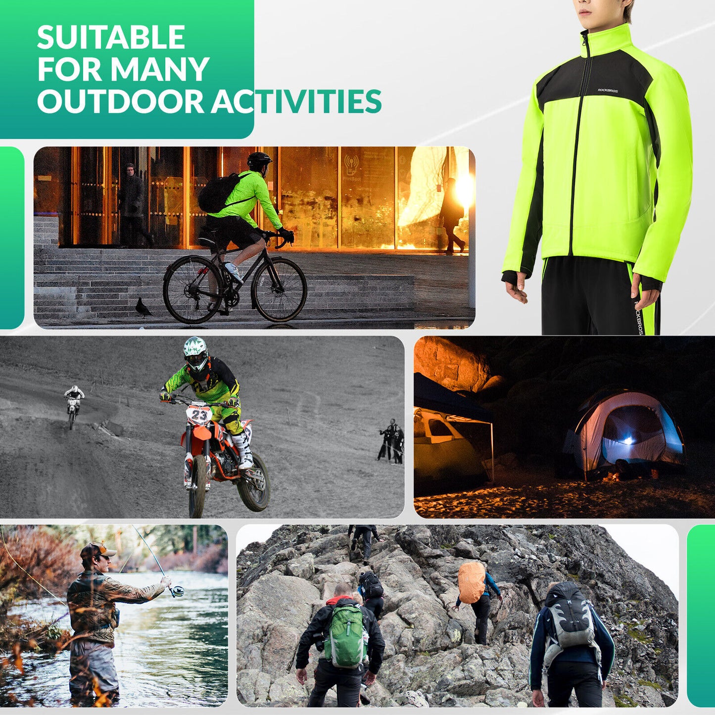 fahrradbekleidung 4xl ROCKBROS Fahrradbekleidung Fahrradjacke Windjacke Winddicht M-4XL – futurebikeshop.de
