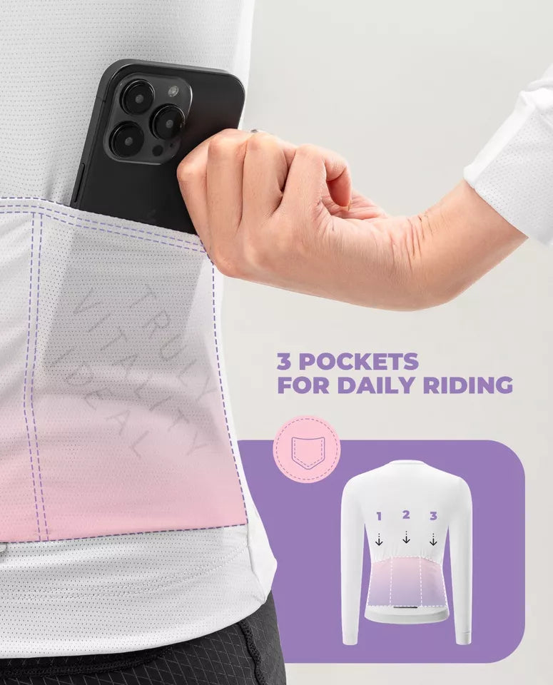 ROCKBROS TVI Radtrikot Langarm Fahrrad Bekleidung Atmungsaktive Damen