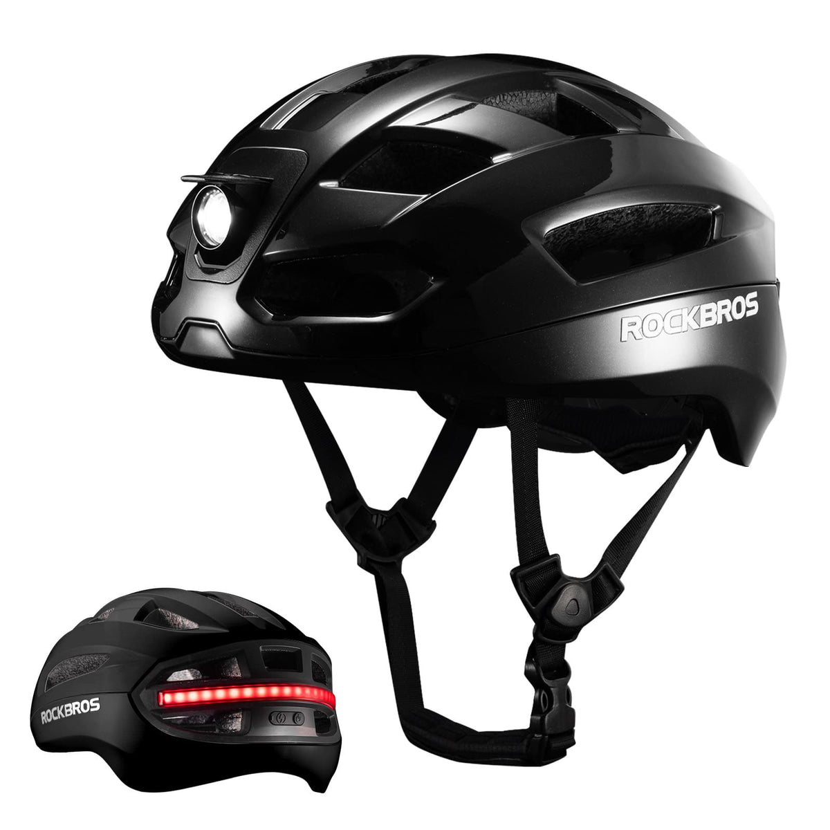 ROCKBROS Fernsteuerbarer Smart Fahrradhelm mit Licht