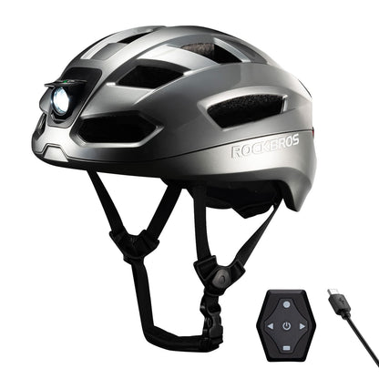 ROCKBROS Fernsteuerbarer Smart Fahrradhelm mit Licht