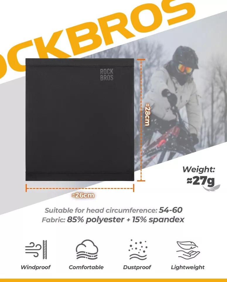 ROCKBROS Halbe Sturmhaube Winter Warm Schlauchschal Nackenwärmer Outdoors Unisex