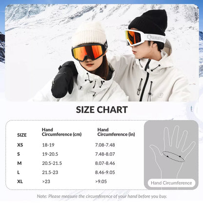 Qunature Warme Skihandschuhe wasserdichte Snowboardhandschuhe XS-XL Damen/Herren