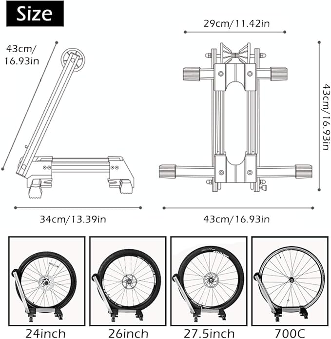 ROCKBROS Fahrrad Ständer Hinterradständer Ausstellungsständer Fahrradhalter Faltbar aus Aluminium