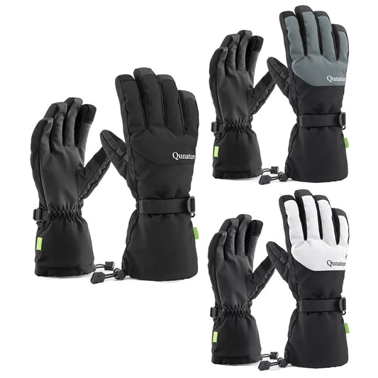 Qunature Winter-Skihandschuhe Touchscreen wasserdichte Handschuhe Schnee