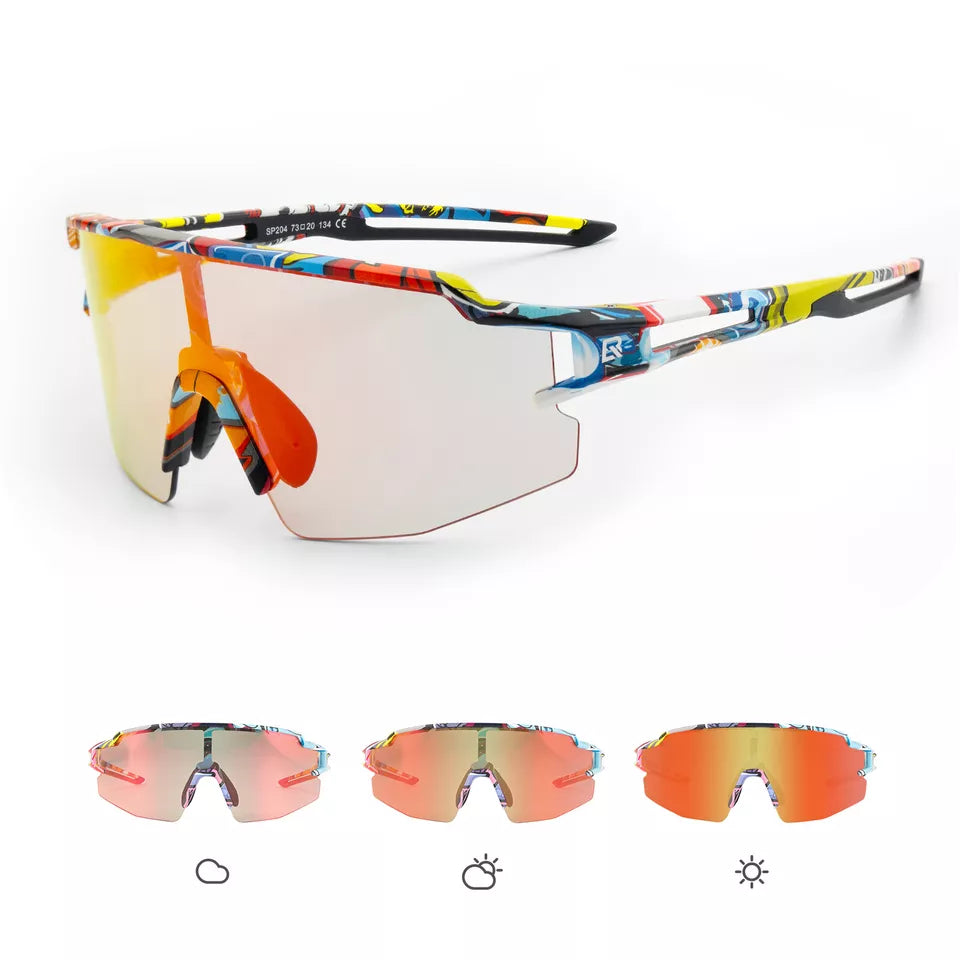 selbsttönende fahrradbrille ROCKBROS Polarisierte/Selbsttönende Sonnenbrille Radbrille Fahrrad UV4 – futurebikeshop.de