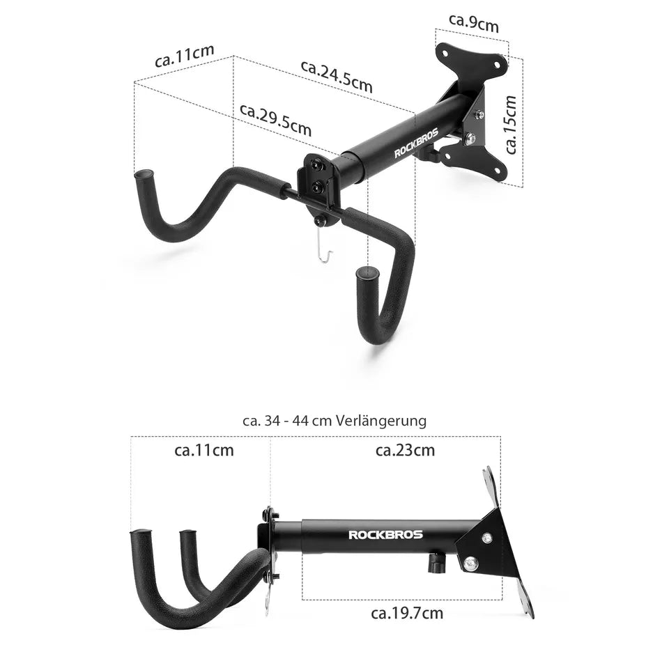 ROCKBROS Fahrrad Montageständer Wandhalter Wandhalterung Fahrradhalter bis 15kg