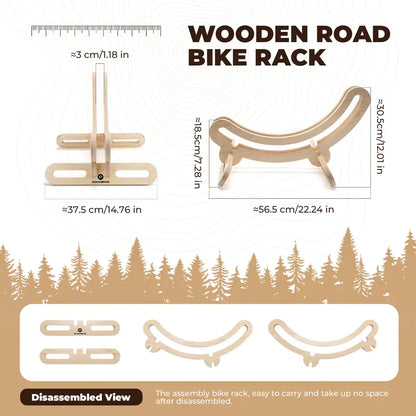 ROCKBROS Fahrradständer Holz Mittelständer 30mm für 23C-30C Räder 700C