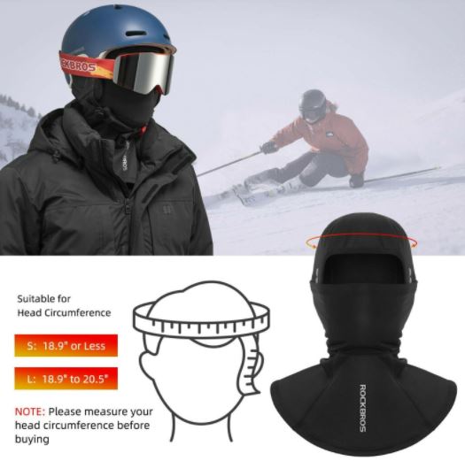 ROCKBROS Sturmhaube für Motorrad Fahrrad Winter Balaclava für Radsport Warm