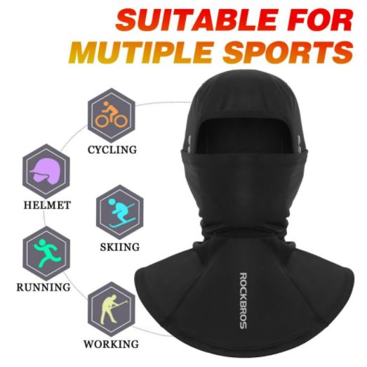 ROCKBROS Sturmhaube für Motorrad Fahrrad Winter Balaclava für Radsport Warm