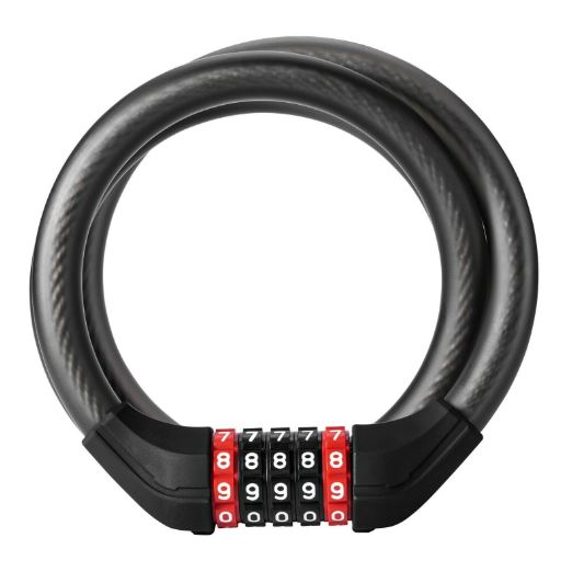 fahrradschloss 180 cm ROCKBROS Fahrradschloss 120cm/180 cm Kabelschloss 5-Steilig Zahlenschl – futurebikeshop.de