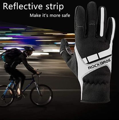 ROCKBROS Fahrradhandschuhe Touchscreen Winddicht Vollfinger