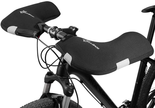 ROCKBROS D16-B Lenker Handschuhe Winter Thermo Winddicht Lenkerstulpen für Fahrrad Gefüttert Wasserabweisend