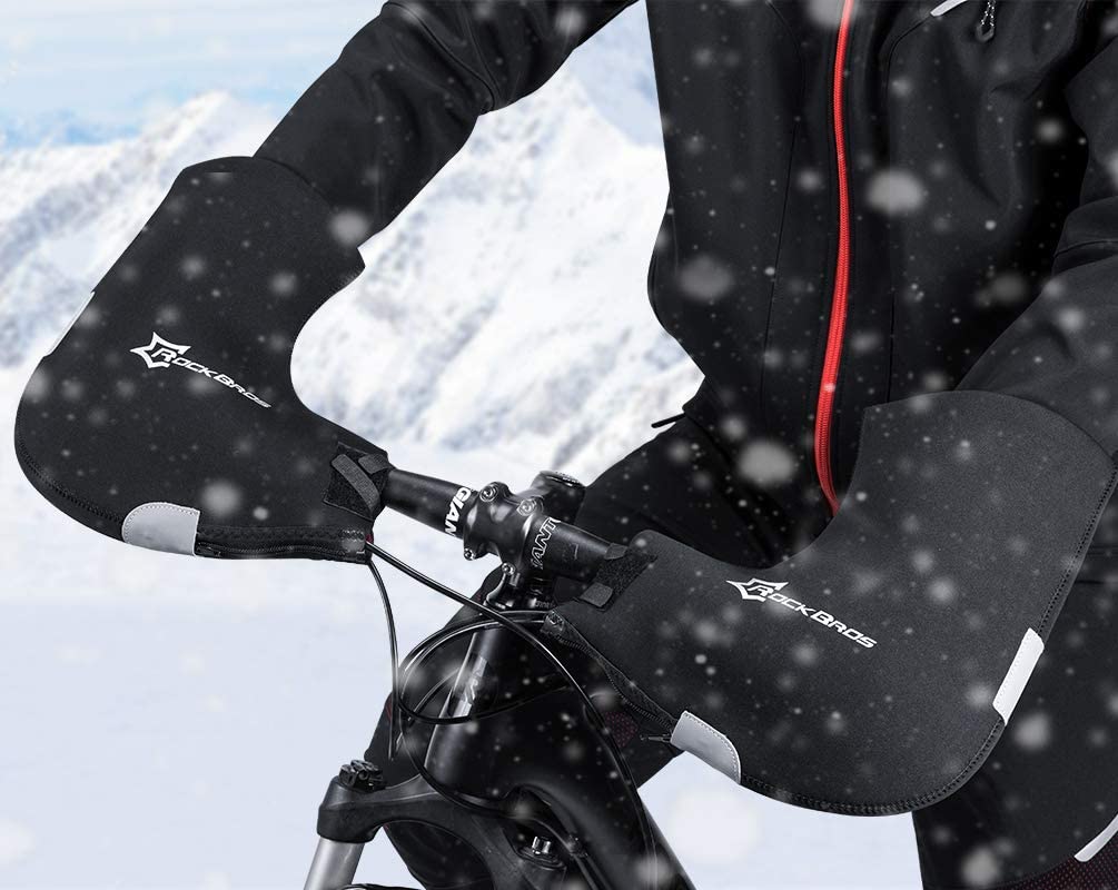 thermo handschuhe fahrrad ROCKBROS D16-B Lenker Handschuhe Winter Thermo Winddicht Lenkerstulpen – futurebikeshop.de