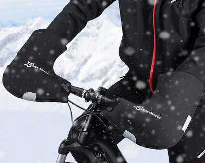 ROCKBROS D16-B Lenker Handschuhe Winter Thermo Winddicht Lenkerstulpen für Fahrrad Gefüttert Wasserabweisend