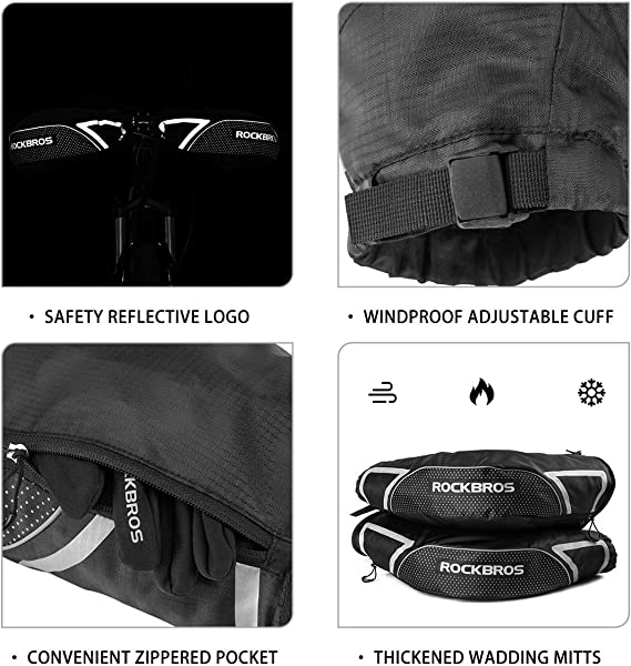 lenker handschuhe motorrad ROCKBROS Lenkerstulpen Lenker Handschuhe für Fahrrad Motorrad Roller S – futurebikeshop.de