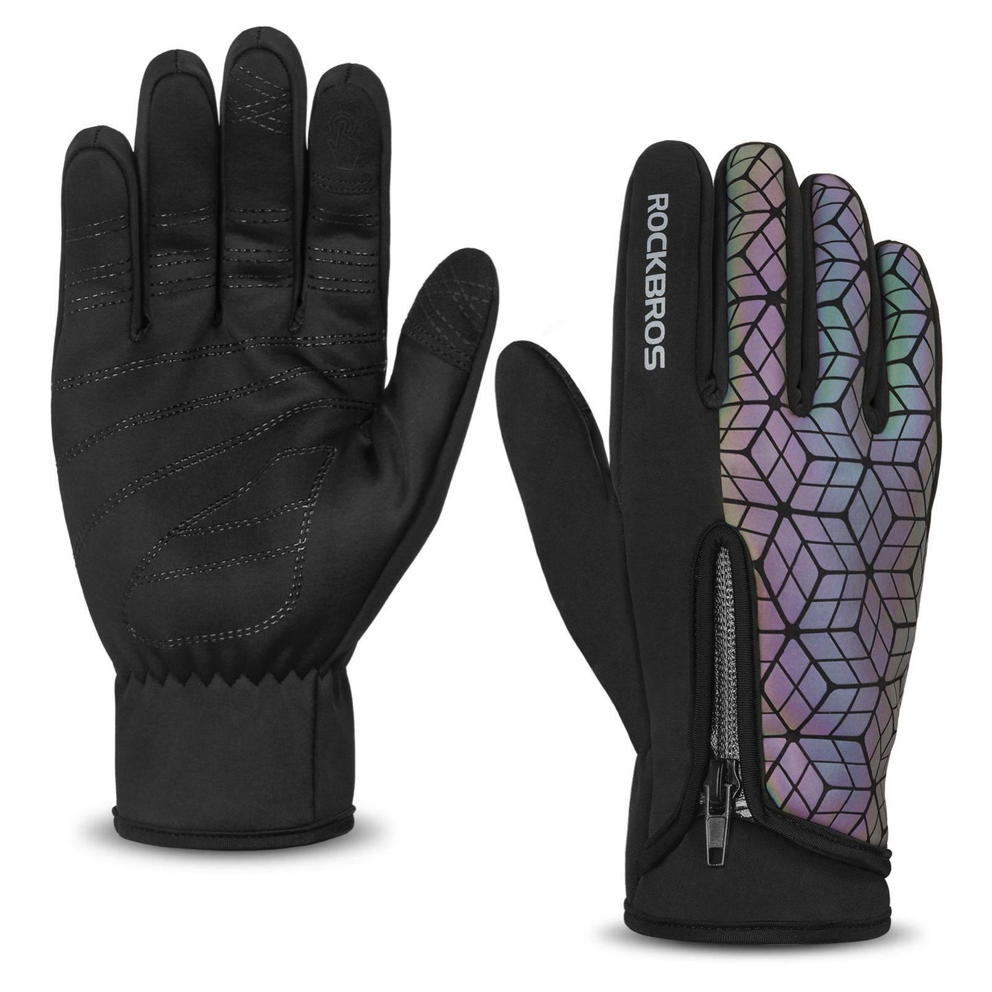 ROCKBROS S077-8 Motorrad Fahrrad Handschuhe Touchscreen Winddicht Warm Ski Sports MTB