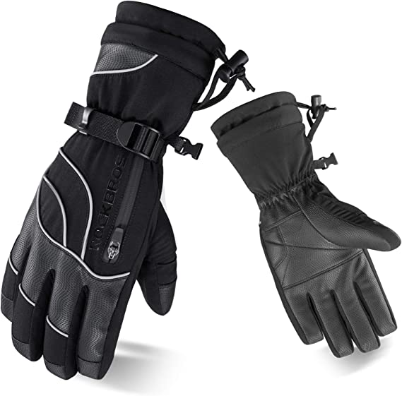 ROCKBROS Winter Handschuhe Skihandschuhe Damen Herren Warm Winddicht für Ski Snowboarden -20 Grad