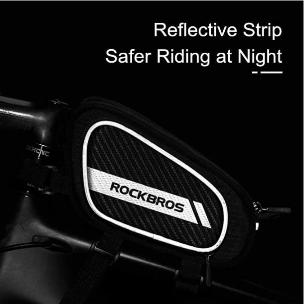 ROCKBROS 006-1BK Fahrrad Rahmentasche Reflektierend 1,8L Schwarz