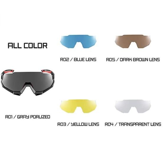 ROCKBROS 10131 Fahrradbrille Polarisiert mit 4 Austauschbare Linsen