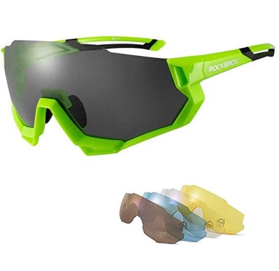 ROCKBROS 10131 Fahrradbrille Polarisiert mit 4 Austauschbare Linsen