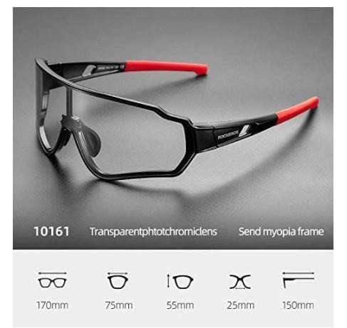 ROCKBROS 10161 Photochromatische Sonnenbrille Fahrrad UV400-Schutz