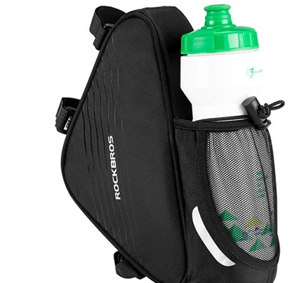 ROCKBROS B54-BK Rahmentasche Dreiecktasche mit Trinkflaschentasche