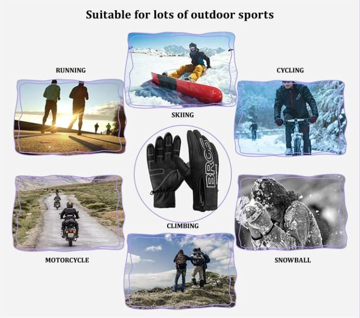 ROCKBROS Fahrradhandschuhe Winter Motorrad Fahrrad Radsport Bike MTB Handschuhe