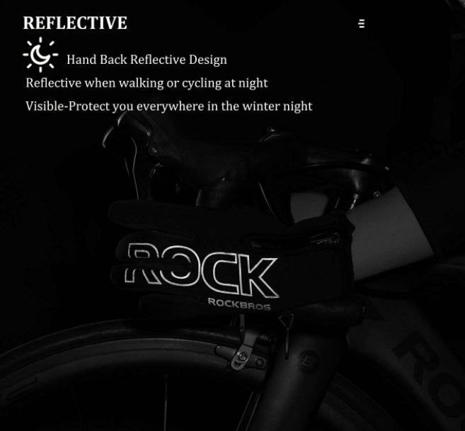 ROCKBROS Fahrradhandschuhe Winter Motorrad Fahrrad Radsport Bike MTB Handschuhe