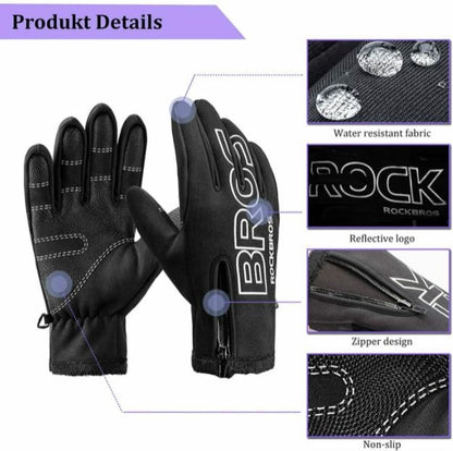 ROCKBROS Fahrradhandschuhe Winter Motorrad Fahrrad Radsport Bike MTB Handschuhe