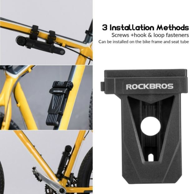 ROCKBROS Fahrradschloss Faltschloss mit Halterung Zahlenschloss 85cm Lang XPlus