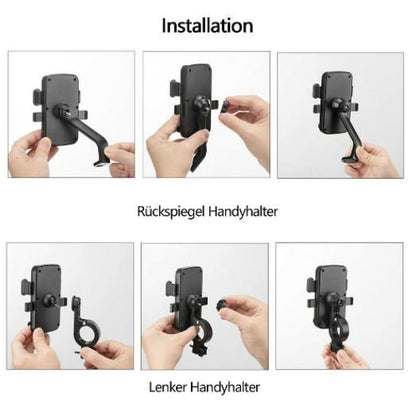 ROCKBROS Handyhaltung Motorrad Rückspiegel /Lenker Handyhalter 360°Drehbar