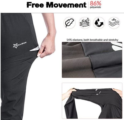 ROCKBROS Herren Fahrradhose Atmungsaktiv Lang Radlerhose Laufhose für Outdoor-Sports