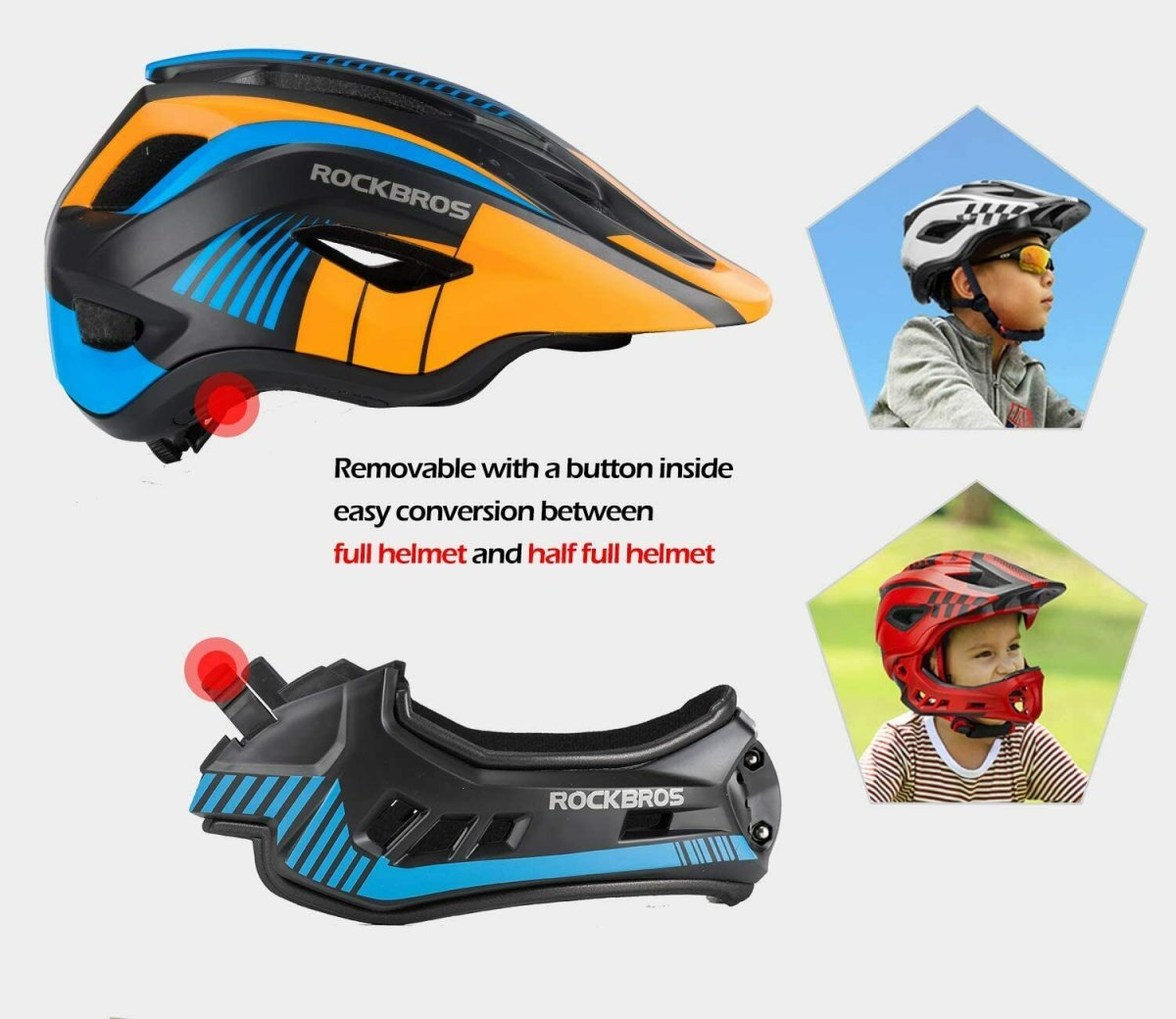 fahrradhelm kinnschutz Kinderhelm ROCKBROS TT-32S
