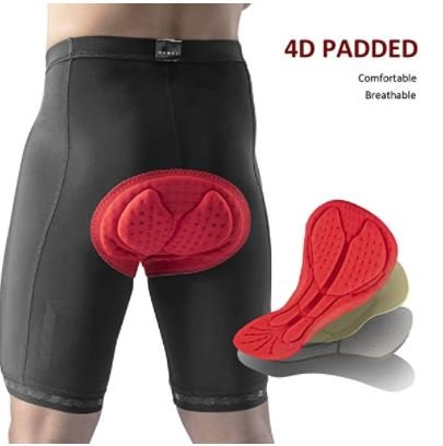 ROCKBROS Kurze Fahrradhose Damen Herren Atmungsaktiv Elastisch Schnelltrocknend mit 3D Sitzpolster