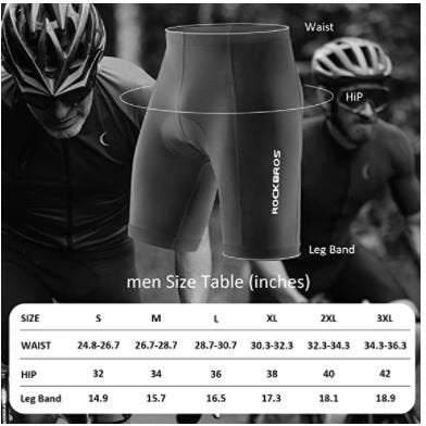 ROCKBROS Kurze Fahrradhose Damen Herren Atmungsaktiv Elastisch Schnelltrocknend mit 3D Sitzpolster