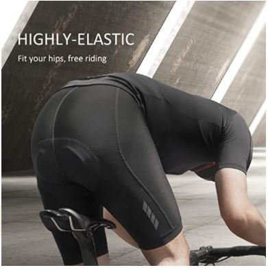 ROCKBROS Kurze Fahrradhose Damen Herren Atmungsaktiv Elastisch Schnelltrocknend mit 3D Sitzpolster