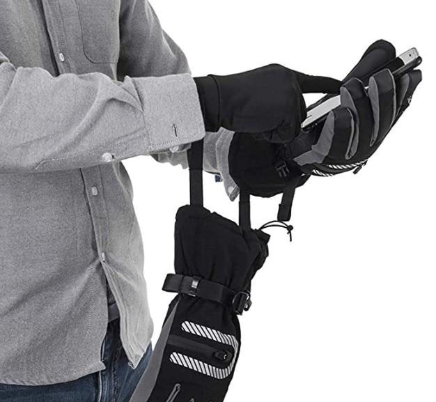 ROCKBROS Skihandschuhe 2 in 1 Handschuhe Frühling, Herbst Vollfinger Winddicht Warme Handschuhe für Outdoor Sports