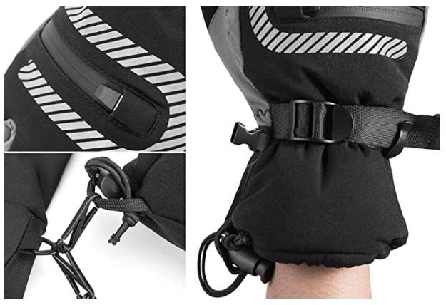 ROCKBROS Skihandschuhe 2 in 1 Handschuhe Frühling, Herbst Vollfinger Winddicht Warme Handschuhe für Outdoor Sports