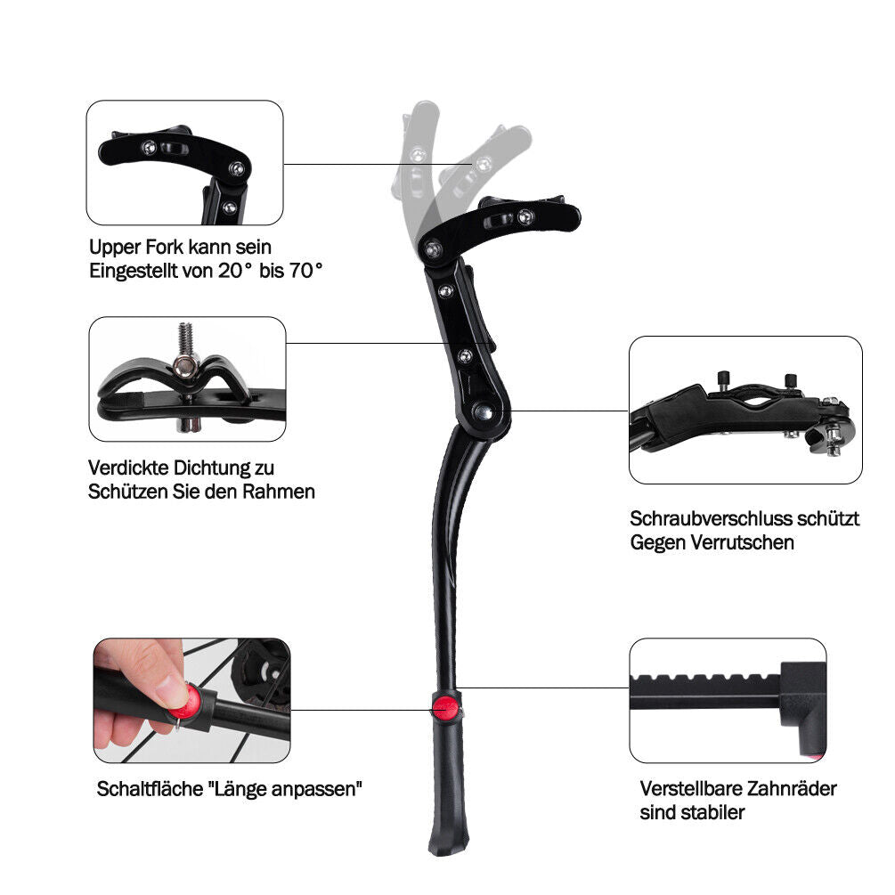 fahrradständer einstellbar ROCKBROS Fahrradständer Höhenverstellbar Seitenständer Einstellbar 24- – futurebikeshop.de